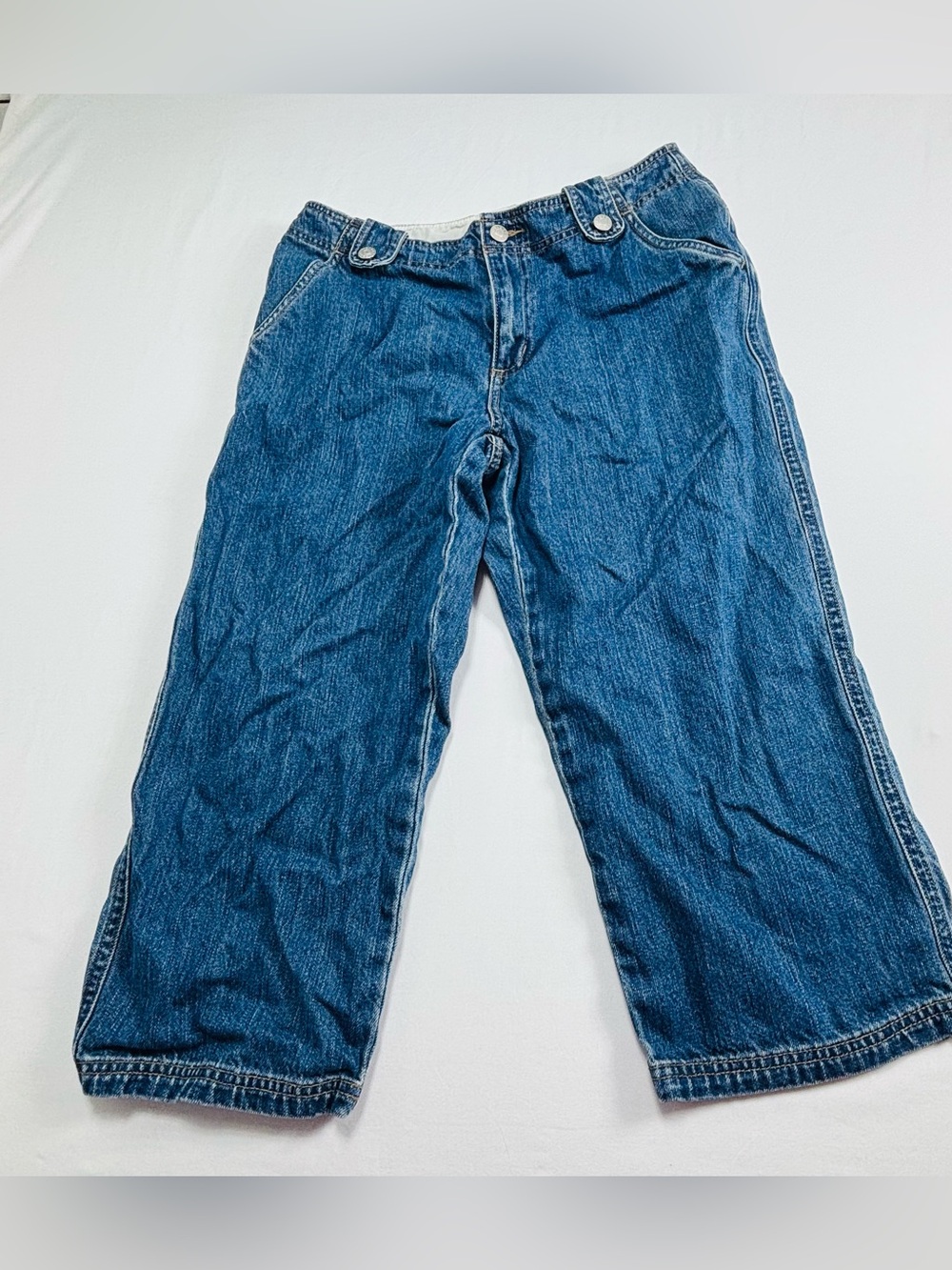 Classic Blue Wide-Leg Denim Jeans